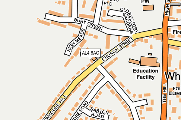 AL4 8AG map - OS OpenMap – Local (Ordnance Survey) AL4 8AG map - OS OpenMap – Local (Ordnance Survey)