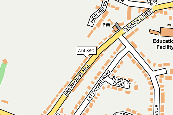 AL4 8AQ map - OS OpenMap – Local (Ordnance Survey) AL4 8AQ map - OS OpenMap – Local (Ordnance Survey)