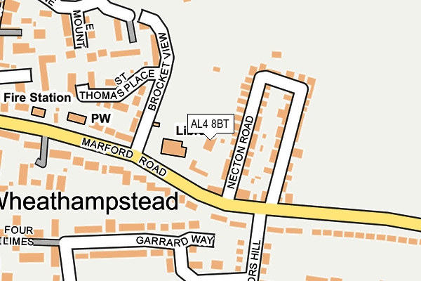 AL4 8BT map - OS OpenMap – Local (Ordnance Survey) AL4 8BT map - OS OpenMap – Local (Ordnance Survey)