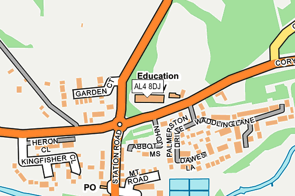 AL4 8DJ map - OS OpenMap – Local (Ordnance Survey) AL4 8DJ map - OS OpenMap – Local (Ordnance Survey)