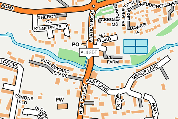 AL4 8DT map - OS OpenMap – Local (Ordnance Survey) AL4 8DT map - OS OpenMap – Local (Ordnance Survey)