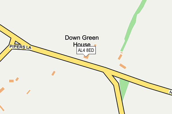 AL4 8ED map - OS OpenMap – Local (Ordnance Survey) AL4 8ED map - OS OpenMap – Local (Ordnance Survey)