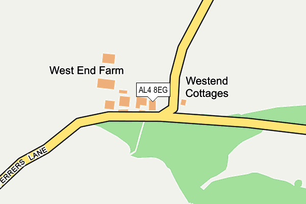 AL4 8EG map - OS OpenMap – Local (Ordnance Survey) AL4 8EG map - OS OpenMap – Local (Ordnance Survey)