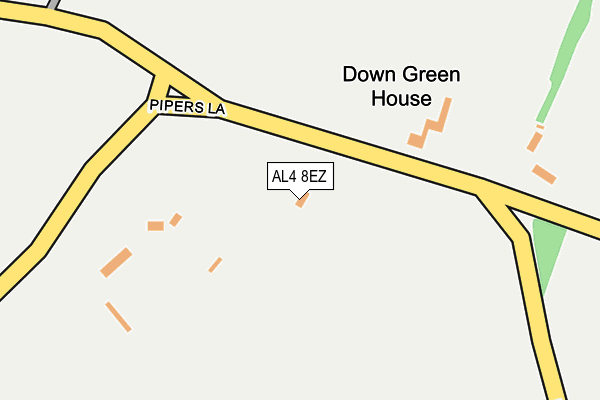 AL4 8EZ map - OS OpenMap – Local (Ordnance Survey) AL4 8EZ map - OS OpenMap – Local (Ordnance Survey)