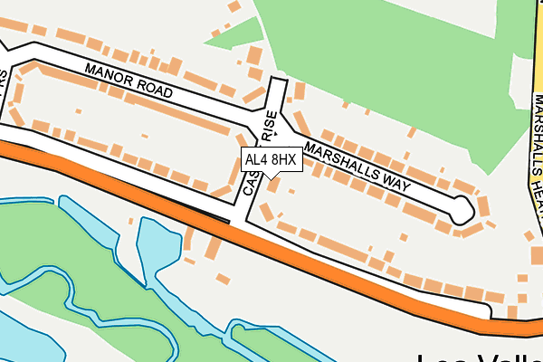 AL4 8HX map - OS OpenMap – Local (Ordnance Survey) AL4 8HX map - OS OpenMap – Local (Ordnance Survey)