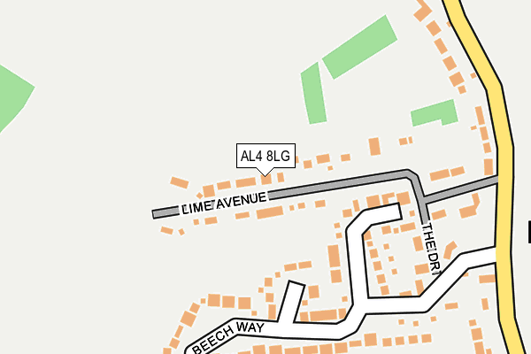 AL4 8LG map - OS OpenMap – Local (Ordnance Survey) AL4 8LG map - OS OpenMap – Local (Ordnance Survey)