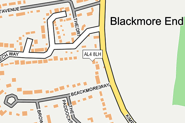 AL4 8LH map - OS OpenMap – Local (Ordnance Survey) AL4 8LH map - OS OpenMap – Local (Ordnance Survey)