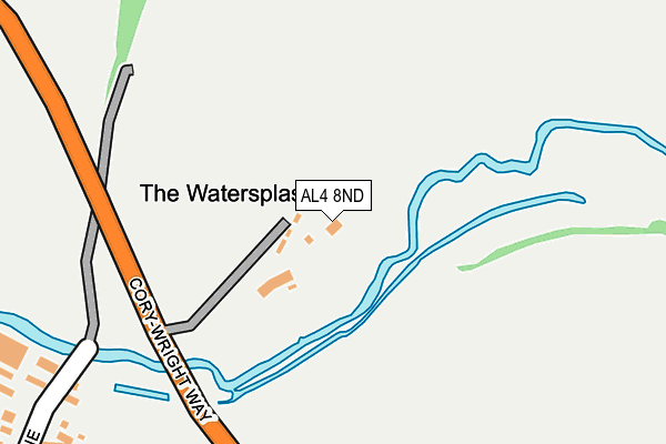 AL4 8ND map - OS OpenMap – Local (Ordnance Survey) AL4 8ND map - OS OpenMap – Local (Ordnance Survey)