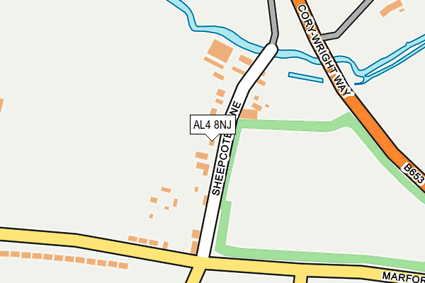 AL4 8NJ map - OS OpenMap – Local (Ordnance Survey) AL4 8NJ map - OS OpenMap – Local (Ordnance Survey)