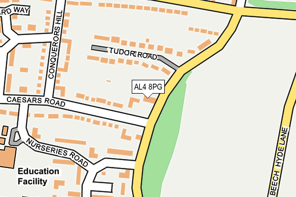 AL4 8PG map - OS OpenMap – Local (Ordnance Survey) AL4 8PG map - OS OpenMap – Local (Ordnance Survey)