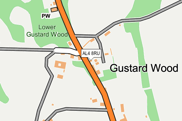 AL4 8RU map - OS OpenMap – Local (Ordnance Survey) AL4 8RU map - OS OpenMap – Local (Ordnance Survey)