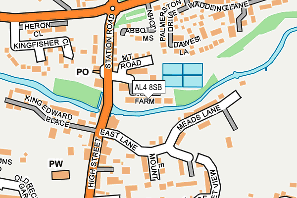 AL4 8SB map - OS OpenMap – Local (Ordnance Survey) AL4 8SB map - OS OpenMap – Local (Ordnance Survey)
