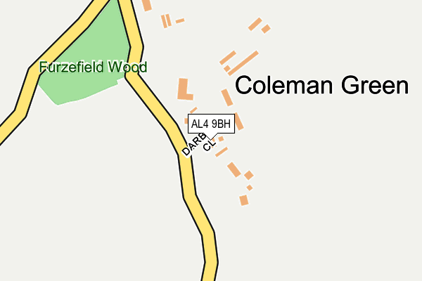 AL4 9BH map - OS OpenMap – Local (Ordnance Survey) AL4 9BH map - OS OpenMap – Local (Ordnance Survey)