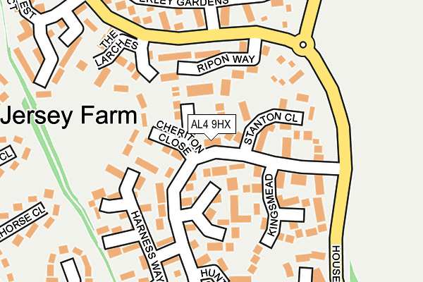 AL4 9HX map - OS OpenMap – Local (Ordnance Survey)