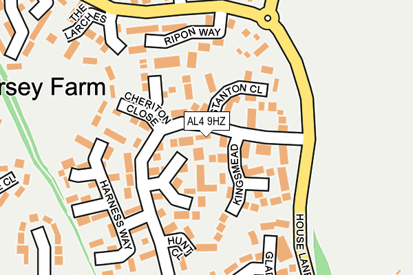 AL4 9HZ map - OS OpenMap – Local (Ordnance Survey) AL4 9HZ map - OS OpenMap – Local (Ordnance Survey)
