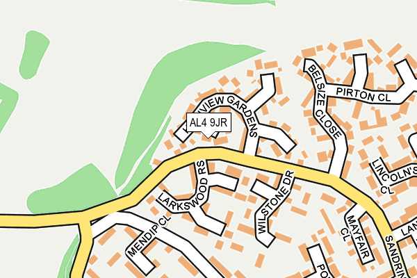 AL4 9JR map - OS OpenMap – Local (Ordnance Survey) AL4 9JR map - OS OpenMap – Local (Ordnance Survey)
