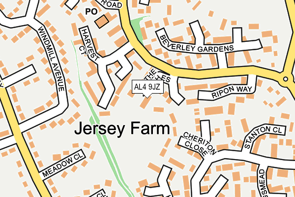 AL4 9JZ map - OS OpenMap – Local (Ordnance Survey) AL4 9JZ map - OS OpenMap – Local (Ordnance Survey)