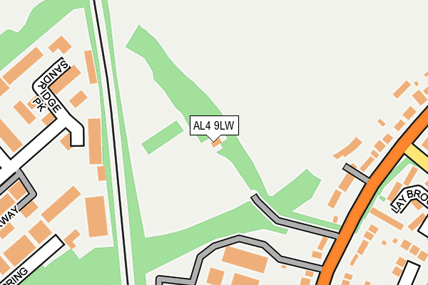 AL4 9LW map - OS OpenMap – Local (Ordnance Survey) AL4 9LW map - OS OpenMap – Local (Ordnance Survey)