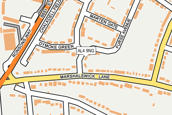 AL4 9NG map - OS OpenMap – Local (Ordnance Survey) AL4 9NG map - OS OpenMap – Local (Ordnance Survey)