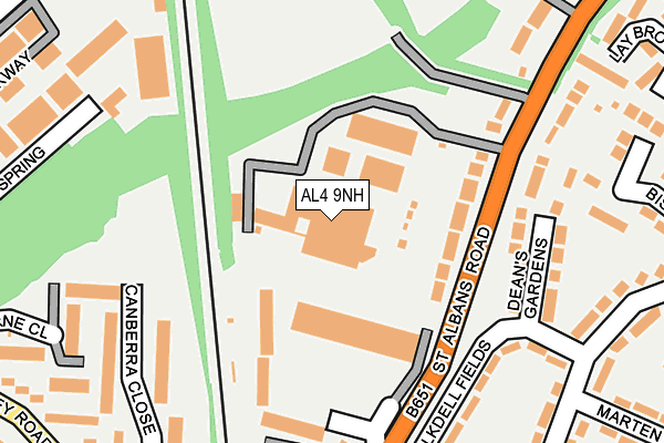 AL4 9NH map - OS OpenMap – Local (Ordnance Survey) AL4 9NH map - OS OpenMap – Local (Ordnance Survey)