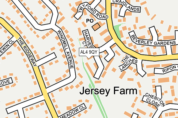 AL4 9QY map - OS OpenMap – Local (Ordnance Survey)