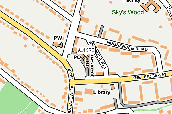 AL4 9RE map - OS OpenMap – Local (Ordnance Survey) AL4 9RE map - OS OpenMap – Local (Ordnance Survey)