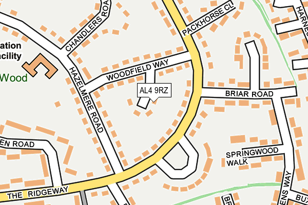 AL4 9RZ map - OS OpenMap – Local (Ordnance Survey) AL4 9RZ map - OS OpenMap – Local (Ordnance Survey)