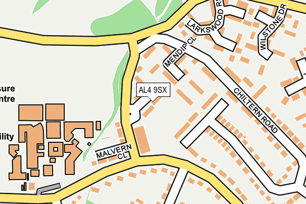 AL4 9SX map - OS OpenMap – Local (Ordnance Survey) AL4 9SX map - OS OpenMap – Local (Ordnance Survey)