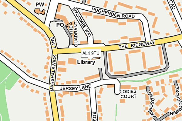 AL4 9TU map - OS OpenMap – Local (Ordnance Survey) AL4 9TU map - OS OpenMap – Local (Ordnance Survey)