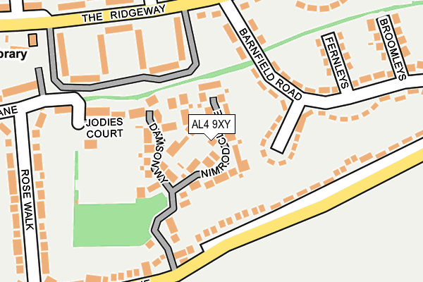 AL4 9XY map - OS OpenMap – Local (Ordnance Survey) AL4 9XY map - OS OpenMap – Local (Ordnance Survey)