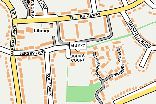 AL4 9XZ map - OS OpenMap – Local (Ordnance Survey) AL4 9XZ map - OS OpenMap – Local (Ordnance Survey)