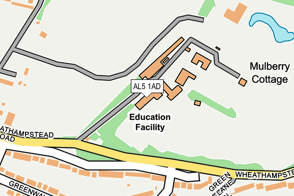 AL5 1AD map - OS OpenMap – Local (Ordnance Survey) AL5 1AD map - OS OpenMap – Local (Ordnance Survey)