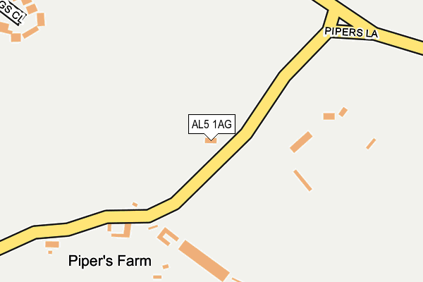 AL5 1AG map - OS OpenMap – Local (Ordnance Survey) AL5 1AG map - OS OpenMap – Local (Ordnance Survey)