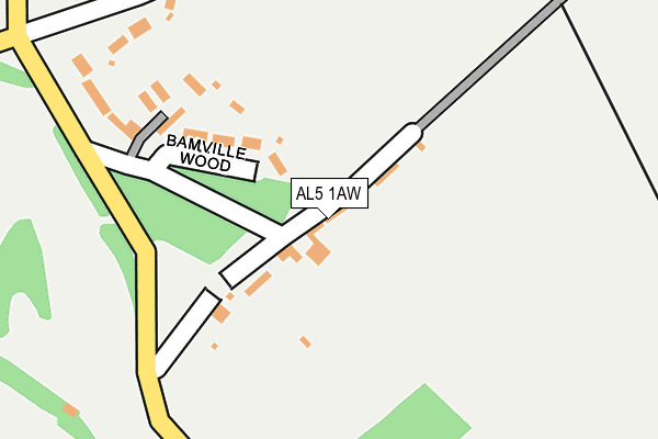 AL5 1AW map - OS OpenMap – Local (Ordnance Survey) AL5 1AW map - OS OpenMap – Local (Ordnance Survey)