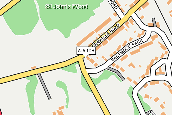 AL5 1DH map - OS OpenMap – Local (Ordnance Survey) AL5 1DH map - OS OpenMap – Local (Ordnance Survey)