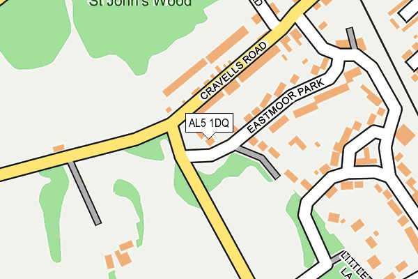 AL5 1DQ map - OS OpenMap – Local (Ordnance Survey) AL5 1DQ map - OS OpenMap – Local (Ordnance Survey)