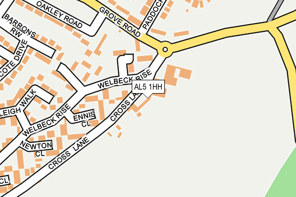 AL5 1HH map - OS OpenMap – Local (Ordnance Survey) AL5 1HH map - OS OpenMap – Local (Ordnance Survey)