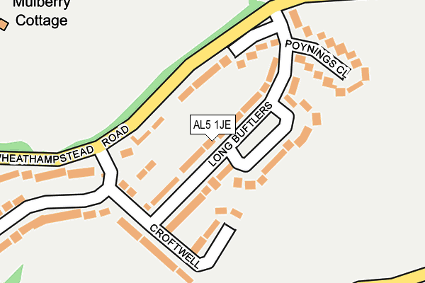 AL5 1JE map - OS OpenMap – Local (Ordnance Survey) AL5 1JE map - OS OpenMap – Local (Ordnance Survey)