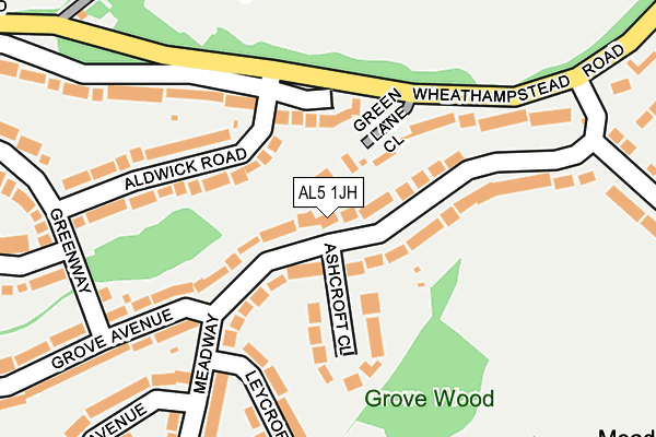 AL5 1JH map - OS OpenMap – Local (Ordnance Survey) AL5 1JH map - OS OpenMap – Local (Ordnance Survey)