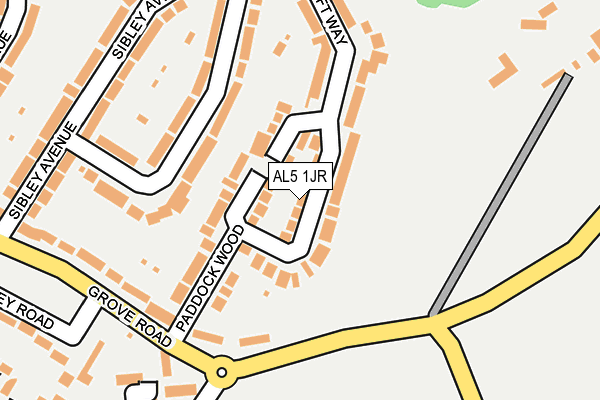 AL5 1JR map - OS OpenMap – Local (Ordnance Survey) AL5 1JR map - OS OpenMap – Local (Ordnance Survey)