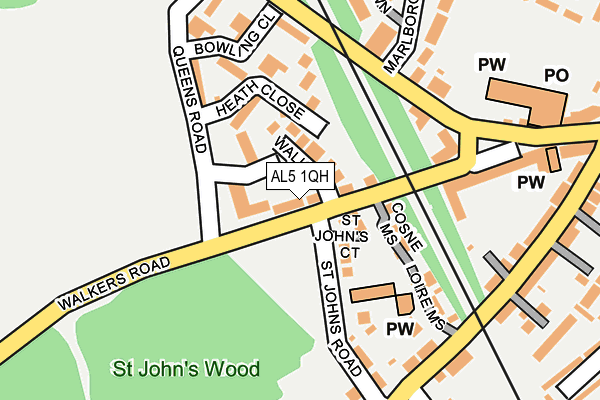 AL5 1QH map - OS OpenMap – Local (Ordnance Survey) AL5 1QH map - OS OpenMap – Local (Ordnance Survey)