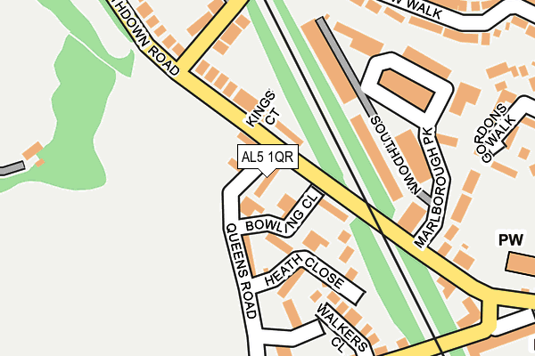 AL5 1QR map - OS OpenMap – Local (Ordnance Survey) AL5 1QR map - OS OpenMap – Local (Ordnance Survey)