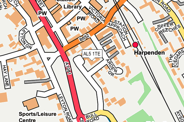 AL5 1TE map - OS OpenMap – Local (Ordnance Survey) AL5 1TE map - OS OpenMap – Local (Ordnance Survey)