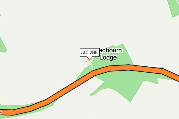AL5 2BB map - OS OpenMap – Local (Ordnance Survey) AL5 2BB map - OS OpenMap – Local (Ordnance Survey)
