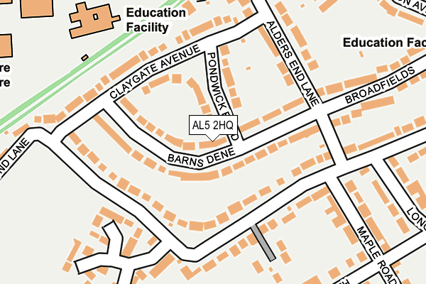 AL5 2HQ map - OS OpenMap – Local (Ordnance Survey) AL5 2HQ map - OS OpenMap – Local (Ordnance Survey)