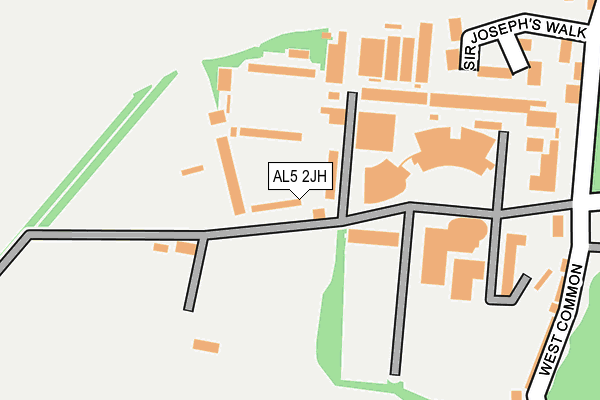 AL5 2JH map - OS OpenMap – Local (Ordnance Survey) AL5 2JH map - OS OpenMap – Local (Ordnance Survey)