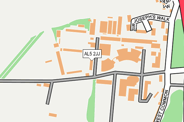 AL5 2JJ map - OS OpenMap – Local (Ordnance Survey) AL5 2JJ map - OS OpenMap – Local (Ordnance Survey)