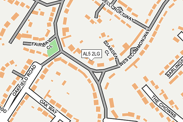 AL5 2LG map - OS OpenMap – Local (Ordnance Survey) AL5 2LG map - OS OpenMap – Local (Ordnance Survey)