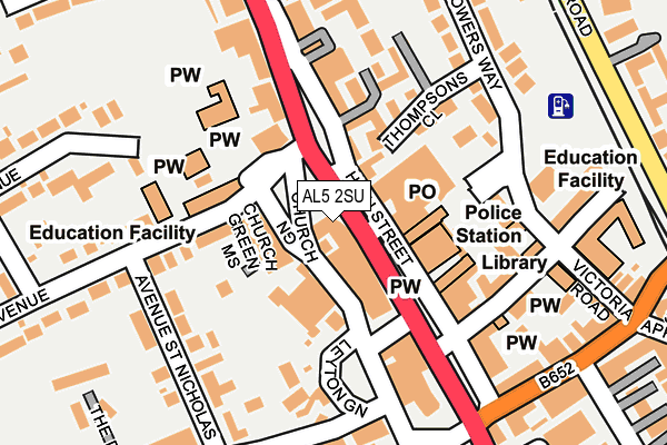 AL5 2SU map - OS OpenMap – Local (Ordnance Survey) AL5 2SU map - OS OpenMap – Local (Ordnance Survey)