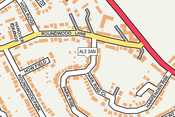 AL5 3AN map - OS OpenMap – Local (Ordnance Survey) AL5 3AN map - OS OpenMap – Local (Ordnance Survey)